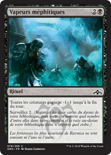 Vapeurs méphitiques, carte Magic GRN 76 — extension Les Guildes de Ravnica