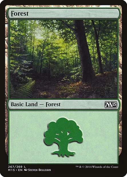 Forest, Magic card M15 267 — Magic 2015 set