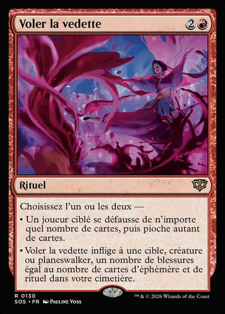 Voler la vedette, carte Magic SOS 130 — extension Secrets of Strixhaven