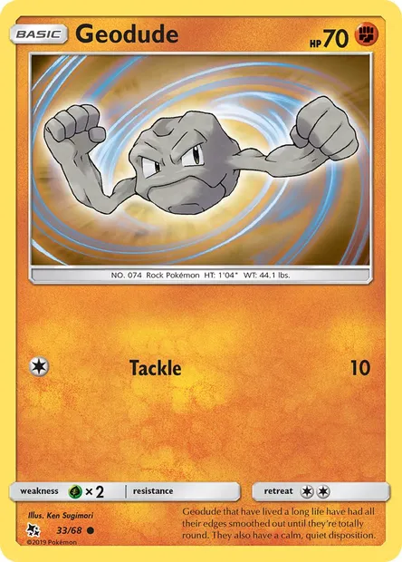 Geodude, Pokémon card HIF 33 — Hidden Fates set