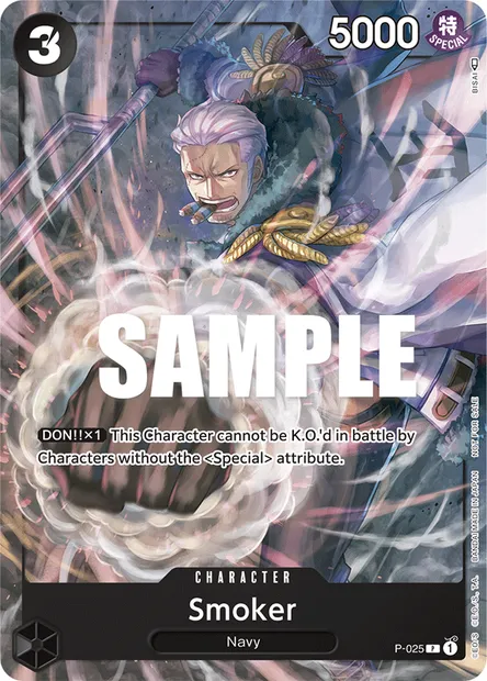 Smoker, One Piece card P-025 — Promotion card set