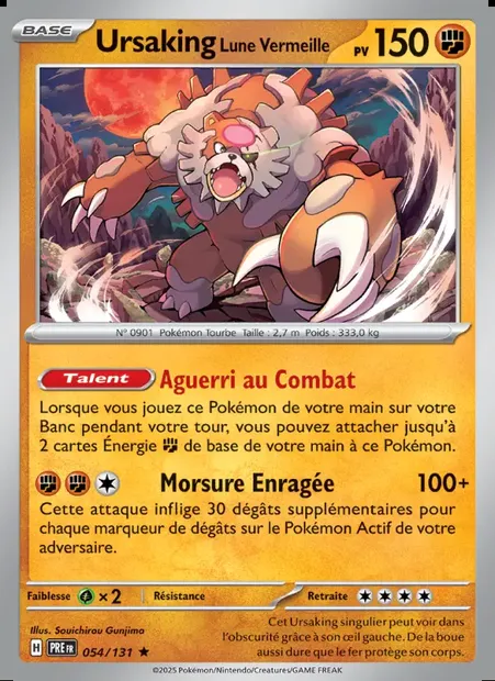 Ursaking Lune Vermeille, carte Pokémon PRE 054 — extension Évolutions Prismatiques