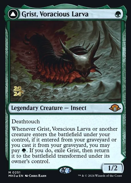 Grist, Voracious Larva // Grist, the Plague Swarm, Magic card PMH3 251s — Modern Horizons 3 Promos set
