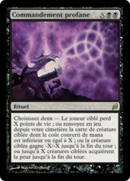 Commandement profane, carte Magic LRW 135 — extension Lorwyn