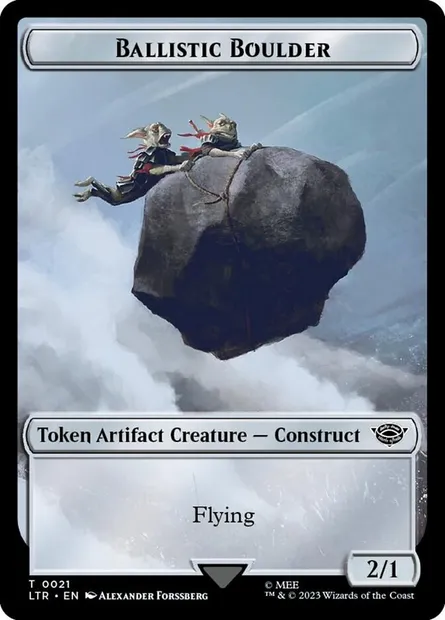 Ballistic Boulder, carte Magic TLTR 21 — extension Tales of Middle-earth Tokens
