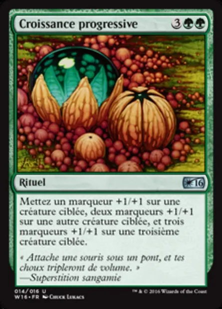 Croissance progressive, carte Magic W16 14 — extension Welcome Deck 2016