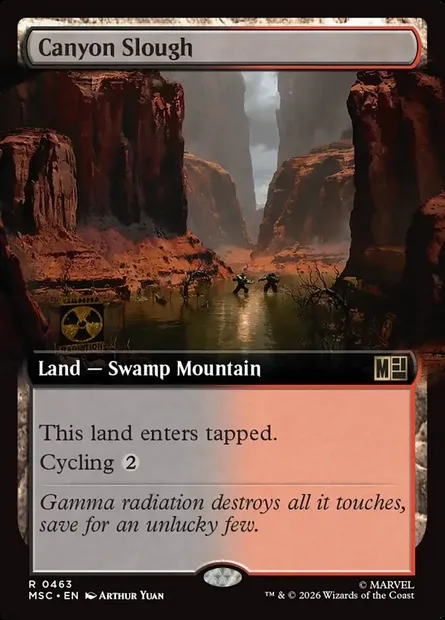 Canyon Slough, Magic card MSC 463 — Marvel Super Heroes Commander set