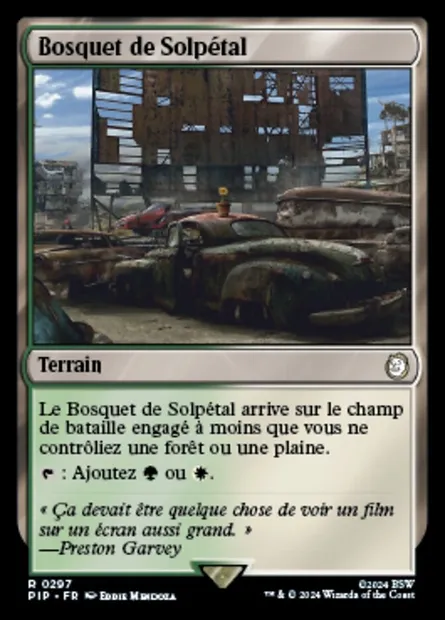Bosquet de Solpétal, carte Magic PIP 297 — extension Fallout