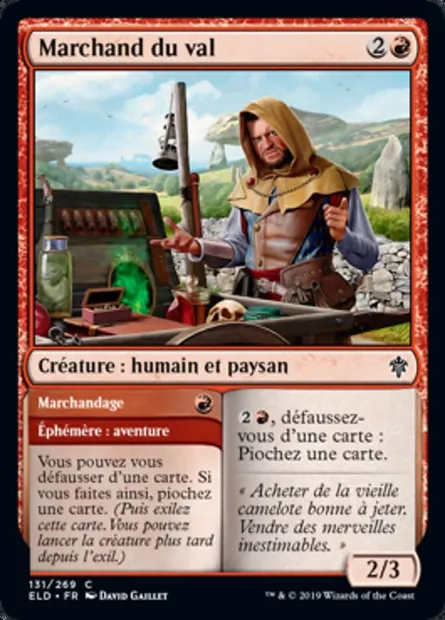 Marchand du val // Marchandage, carte Magic ELD 131 — extension Throne of Eldraine