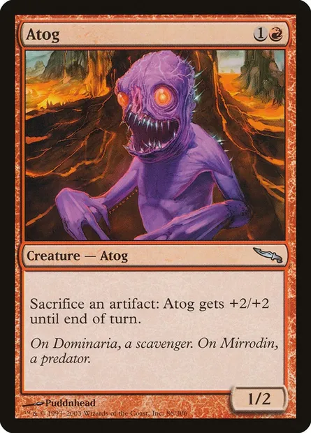 Atog, Magic card MRD 86 — Mirrodin set