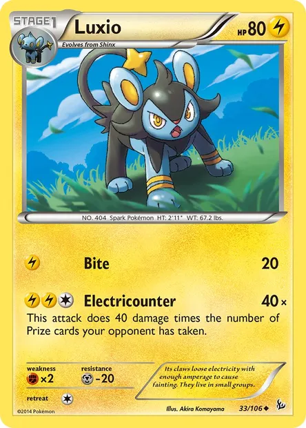 Luxio, Pokémon card FLF 33 — Flashfire set