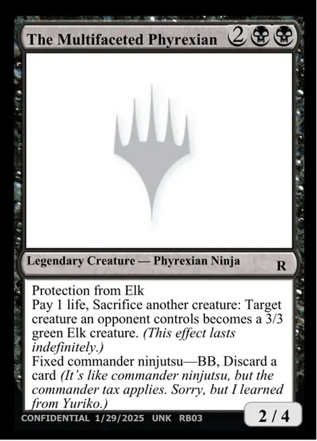 The Multifaceted Phyrexian, carte Magic UNK RB03 — extension Unknown Event