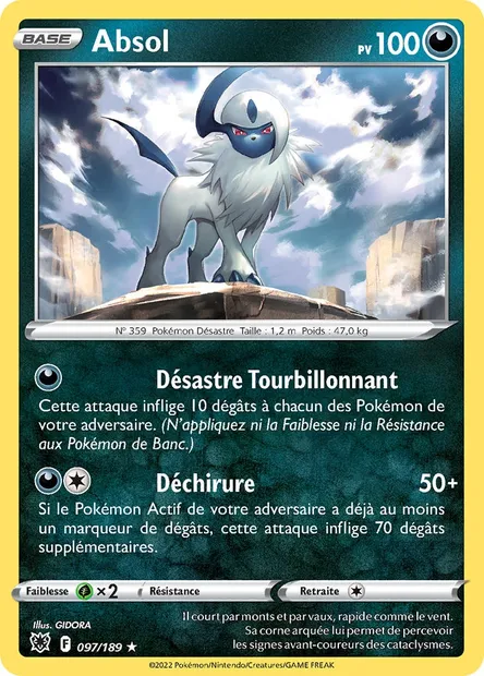 Absol, carte Pokémon ASR 097 — extension Astres Radieux