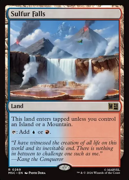 Sulfur Falls, Magic card MSC 269 — Marvel Super Heroes Commander set