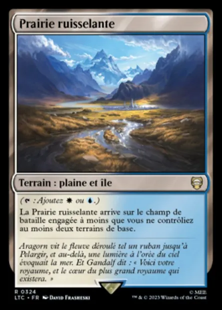 Prairie ruisselante, carte Magic LTC 324 — extension Tales of Middle-earth Commander