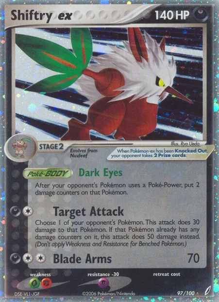 Shiftry ex, Pokémon card CG 97 — Crystal Guardians set