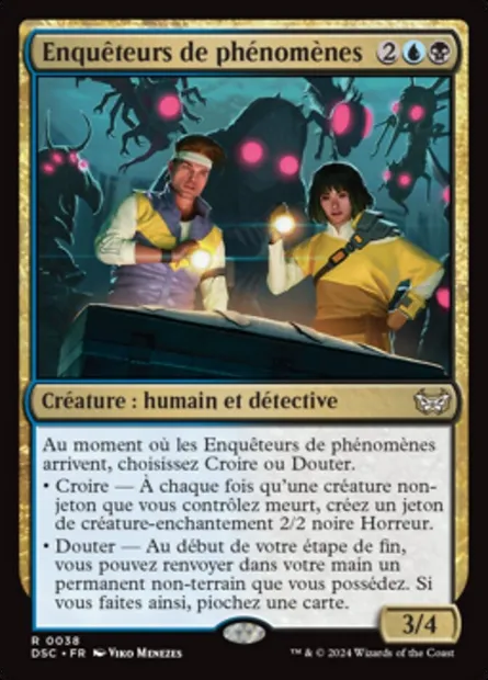 Enquêteurs de phénomènes, carte Magic DSC 38 — extension Duskmourn: House of Horror Commander