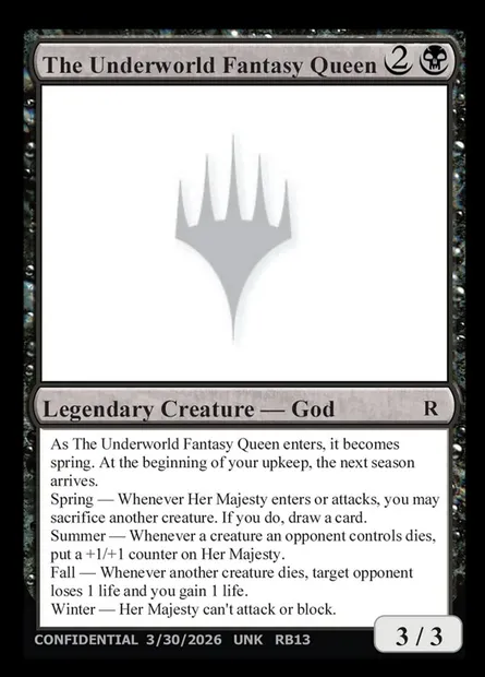 The Underworld Fantasy Queen, carte Magic UNK RB13b — extension Unknown Event