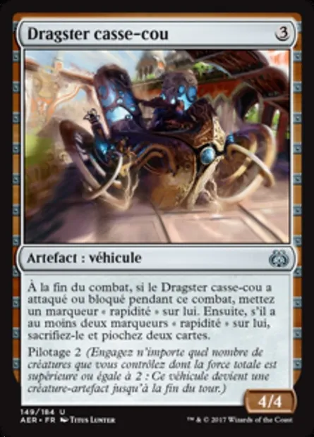 Dragster casse-cou, carte Magic AER 149 — extension La révolte éthérique