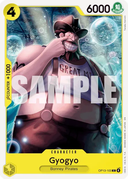 Gyogyo, One Piece card OP13-103 — CARRYING ON HIS WILL set