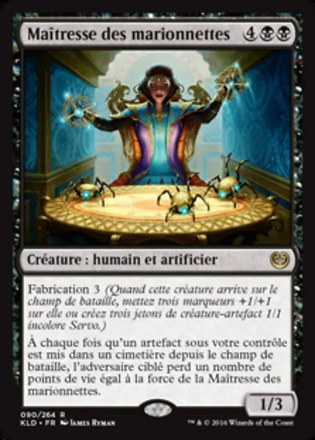 Maîtresse des marionnettes, carte Magic KLD 90 — extension Kaladesh