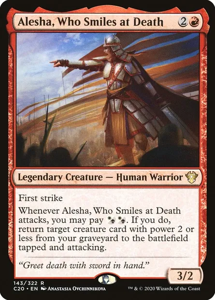 Alesha, Who Smiles at Death, Magic card C20 143 — Commander 2020 set