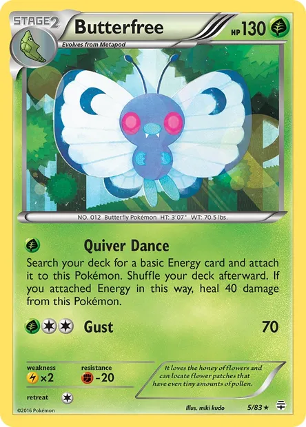 Butterfree, Pokémon card GEN 5 — Generations set