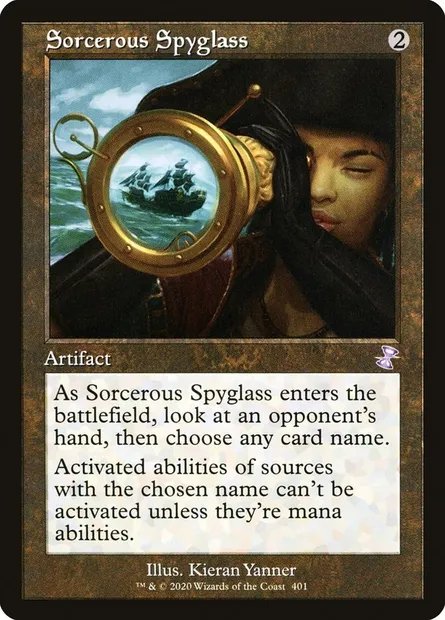 Sorcerous Spyglass, Magic card TSR 401 — Time Spiral Remastered set