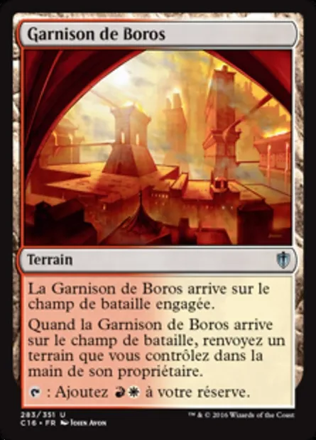 Garnison de Boros, carte Magic C16 283 — extension Commander 2016