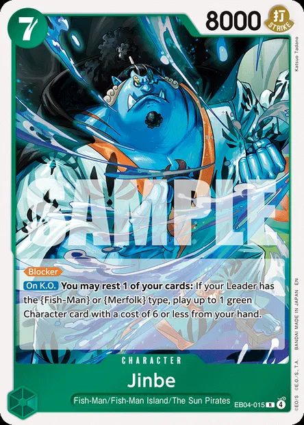Jinbe, One Piece card EB04-015 — EGGHEAD CRISIS set