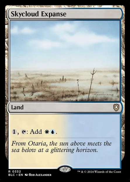 Skycloud Expanse, Magic card BLC 332 — Bloomburrow Commander set