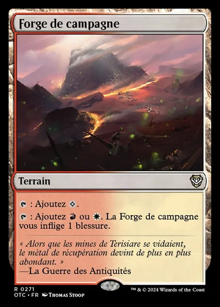 Forge de campagne, carte Magic OTC 271 — extension Outlaws of Thunder Junction Commander