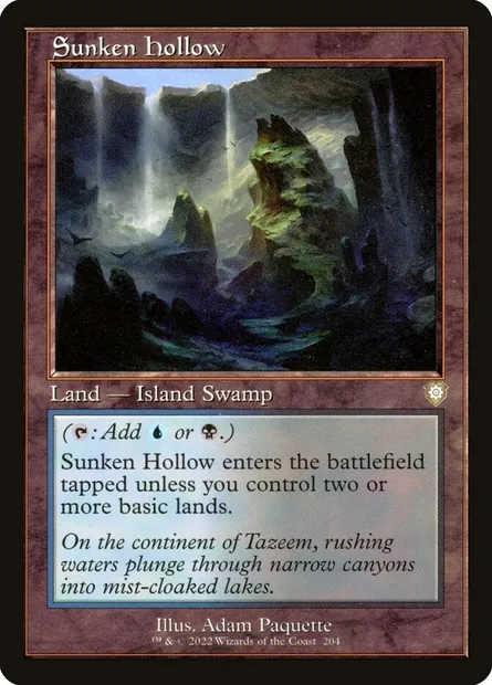 Sunken Hollow, Magic card BRC 204 — The Brothers' War Commander set