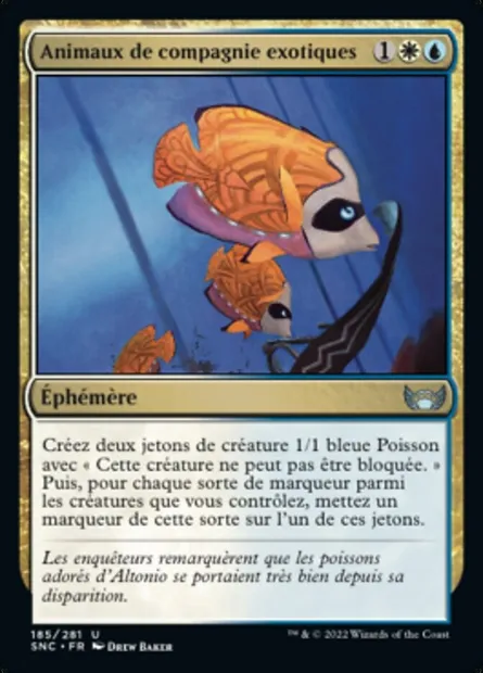 Animaux de compagnie exotiques, carte Magic SNC 185 — extension Les rues de la Nouvelle-Capenna