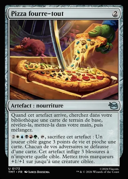 Pizza fourre-tout, carte Magic TMT 173 — extension Teenage Mutant Ninja Turtles