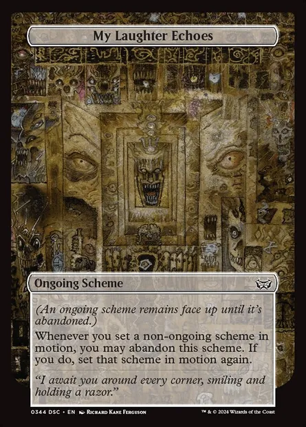 My Laughter Echoes, Magic card DSC 344 — Duskmourn: House of Horror Commander set