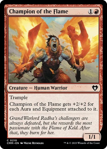 Champion de la Flamme, carte Magic CMM 210 — extension Commander Masters
