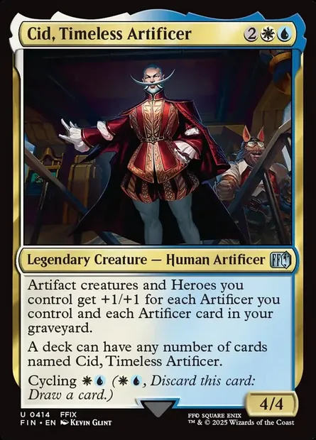 Cid, Timeless Artificer, Magic card FIN 414 — Final Fantasy set