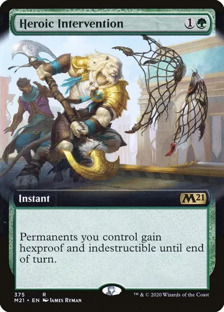 Heroic Intervention, Magic card M21 375 — Core Set 2021 set