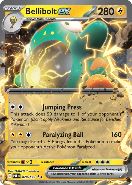 Bellibolt ex, Pokémon card PAL 079 — Paldea Evolved set