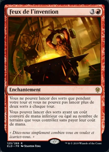 Feux de l'invention, carte Magic ELD 125 — extension Throne of Eldraine
