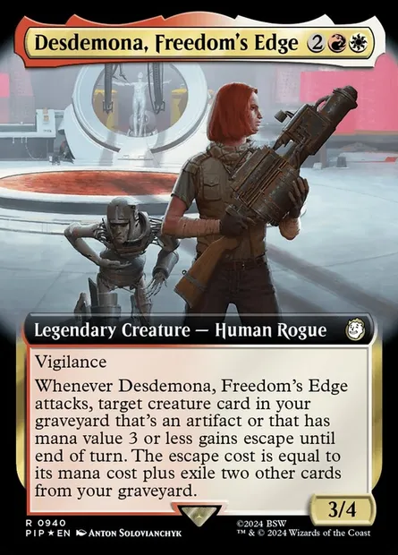 Desdemona, Freedom's Edge, Magic card PIP 940 — Fallout set