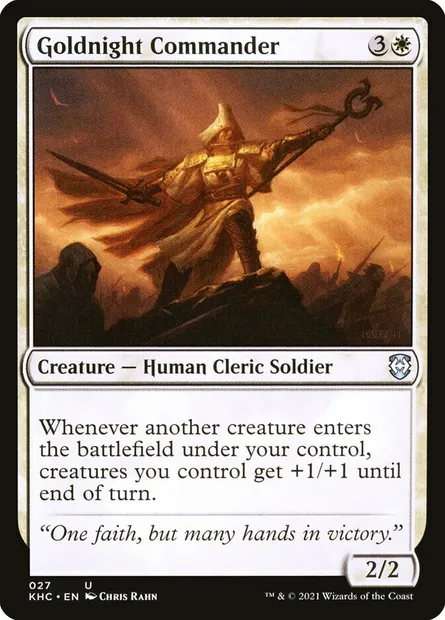 Goldnight Commander, Magic card KHC 27 — Kaldheim Commander set