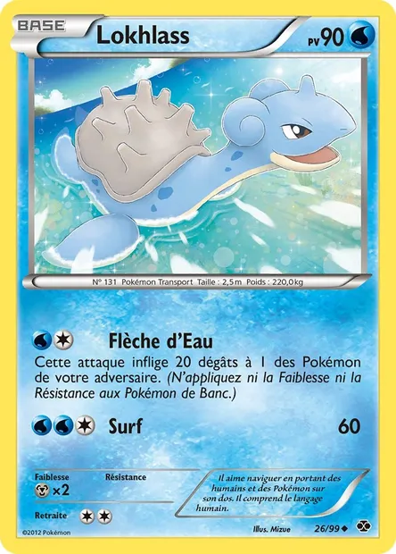 Lokhlass, carte Pokémon NXD 26 — extension Destinées Futures