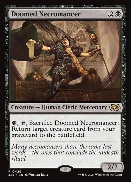 Doomed Necromancer, Magic card J25 426 — Foundations Jumpstart set