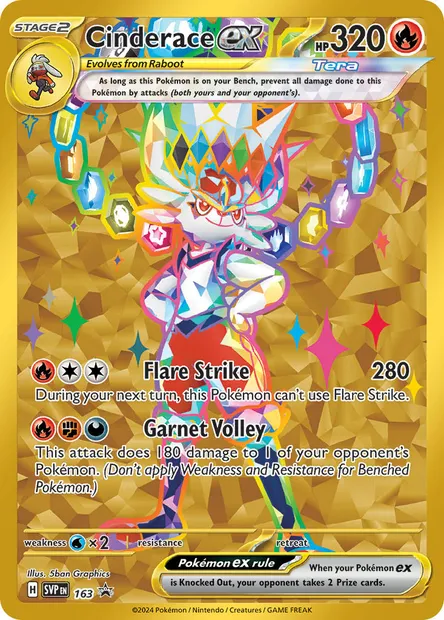 Cinderace ex, Pokémon card PR-SV 163 — SVP Black Star Promos set