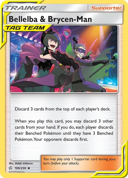 Bellelba & Brycen-Man, Pokémon card CEC 186 — Cosmic Eclipse set