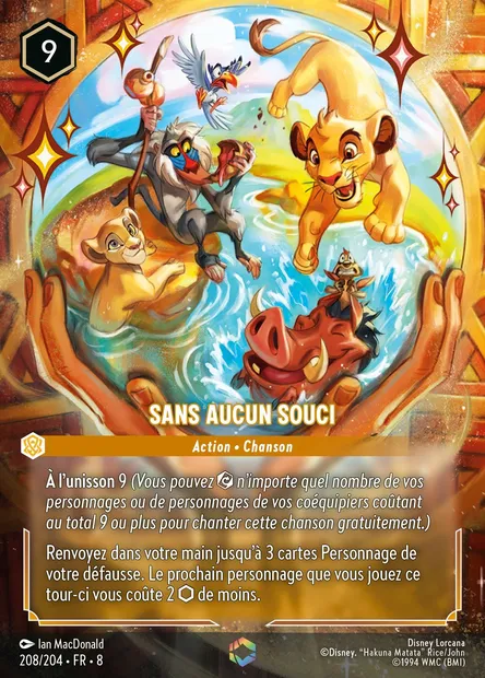 Sans aucun souci, carte Disney Lorcana CH8-208 — extension Le Règne de Jafar