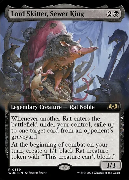 Lord Skitter, Sewer King, Magic card WOE 339 — Wilds of Eldraine set