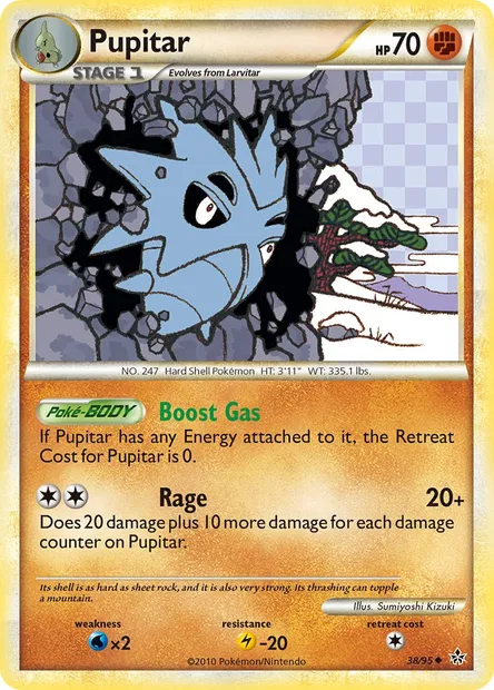 Pupitar, Pokémon card UL 38 — Unleashed set